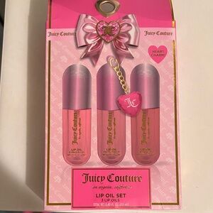 Juicy Couture Lip Oil Set - bubble blush; pretty tied up; nude mood